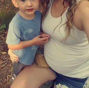 White maternity tank top